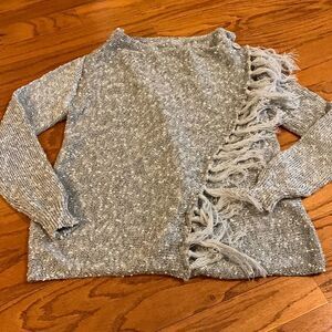 Ceasikery Size Large pull over sweater with tassel details